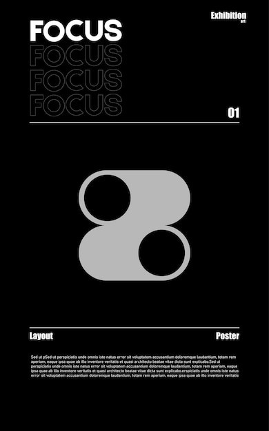 瑞士设计风格抽象图形海报模板