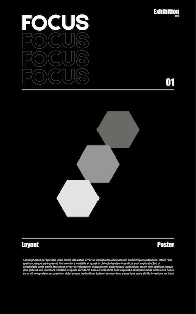 瑞士设计风格抽象图形海报模板