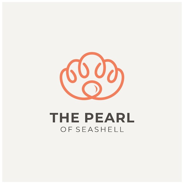 珍珠贝壳扇贝标志logo