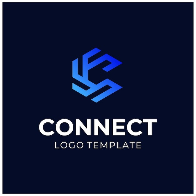 六边形字母c标志logo