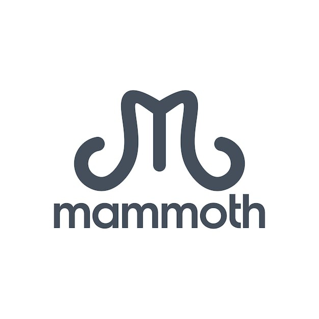 羊角字母m标志logo