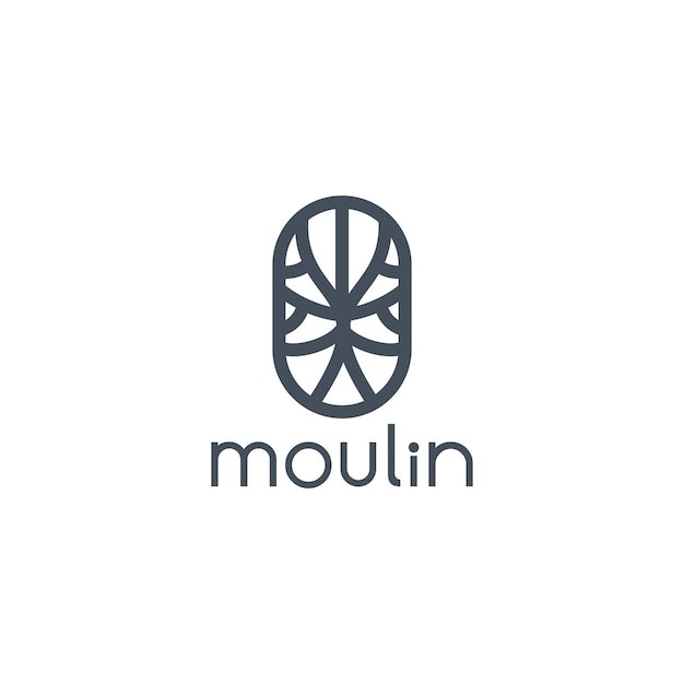 抽象线条叶子标志logo