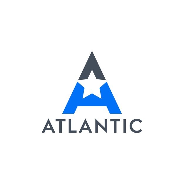 字母a五角星标志logo