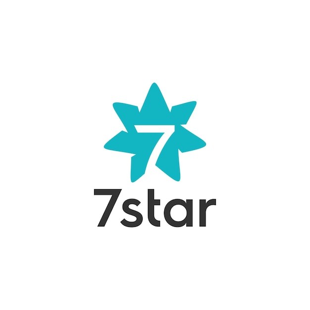 数字7星星标志logo