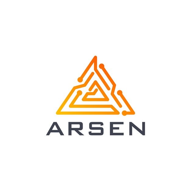 抽象三角形科技标志logo