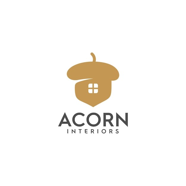 橡果房子建筑家标志logo