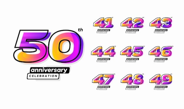 周年庆数字41,42,43,44,45,46,47,48,49,50