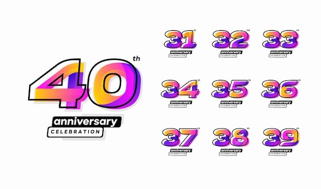 周年庆数字31,32,33,34,35,36,37,38,39,40