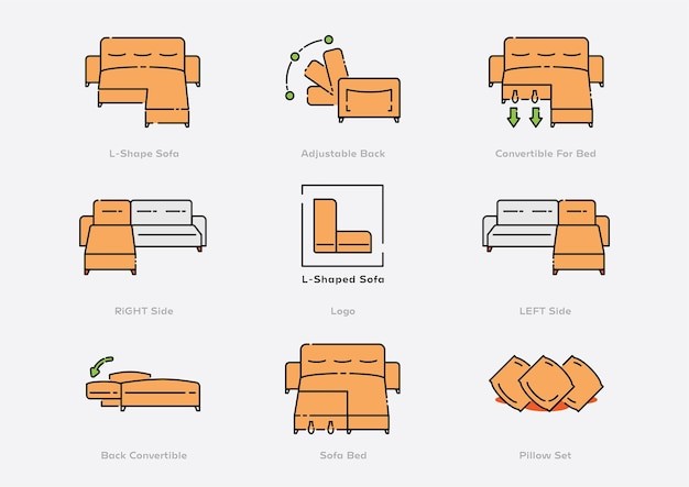 L形组合沙发床家具