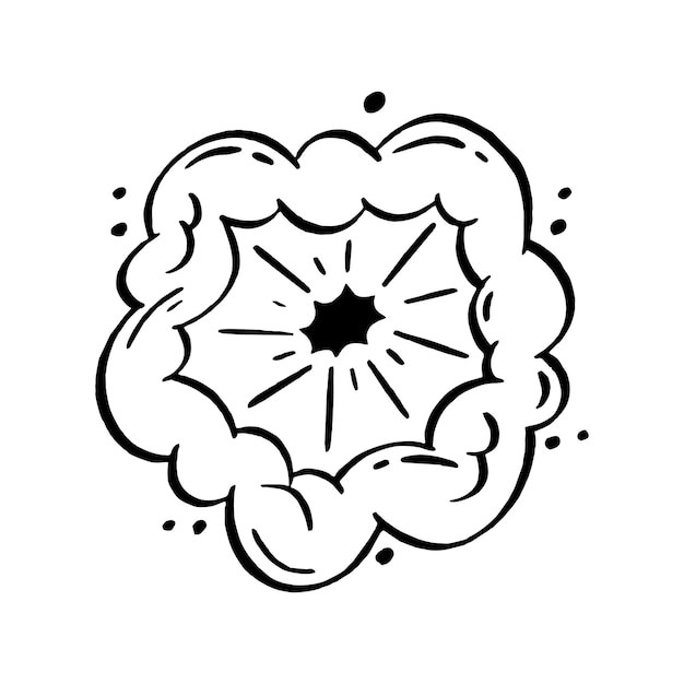 漫画风格爆炸烟雾