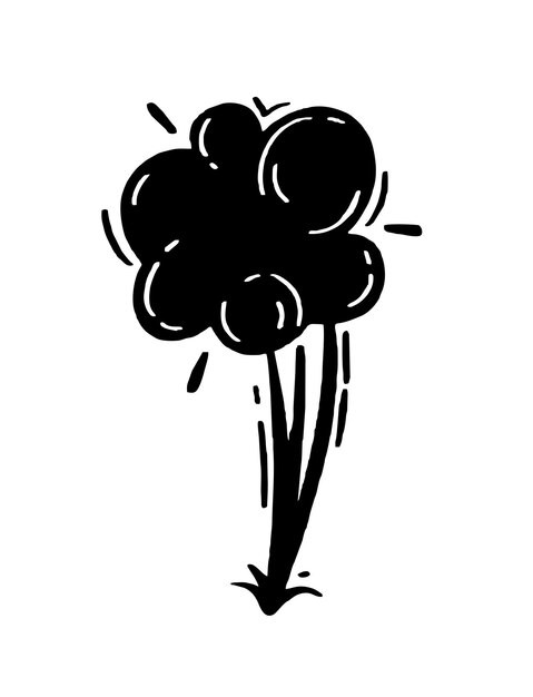 漫画风格爆炸烟雾