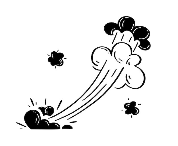 漫画风格爆炸烟雾