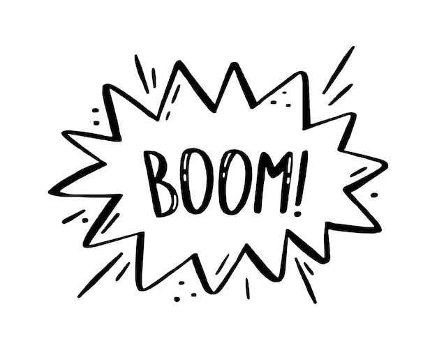 漫画风格爆炸标签