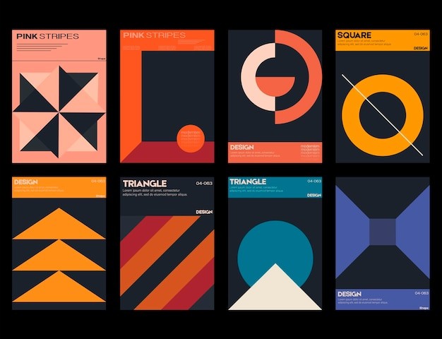 现代主义抽象图形海报