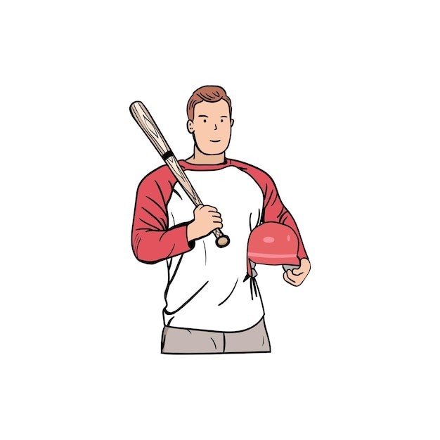 棒球运动员插画
