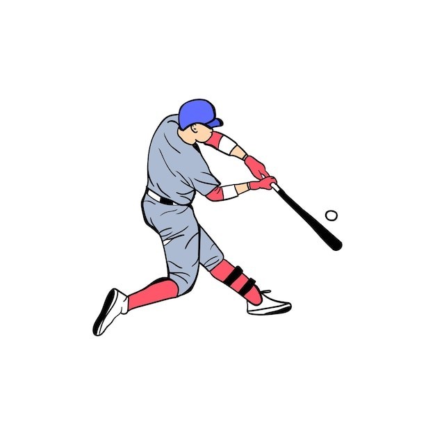 棒球运动员插画