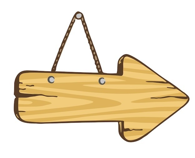 箭头木头指示牌路牌