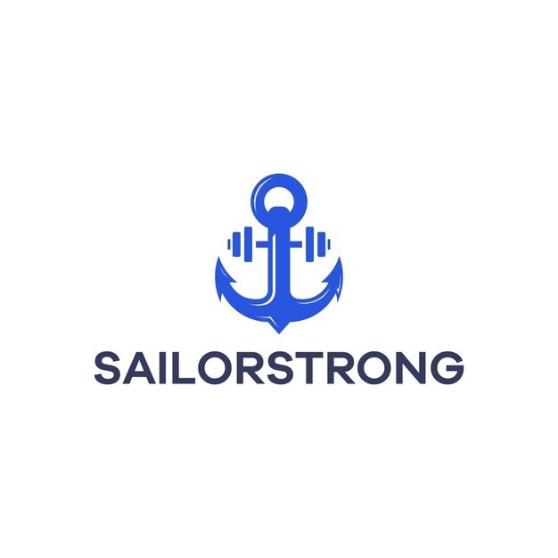 健身房船锚标志logo