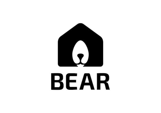 熊房屋房子标志logo