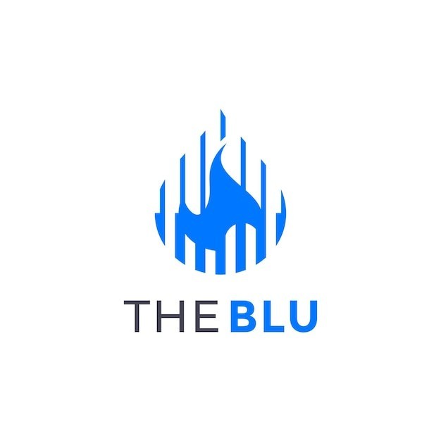 火焰水滴消防标志logo