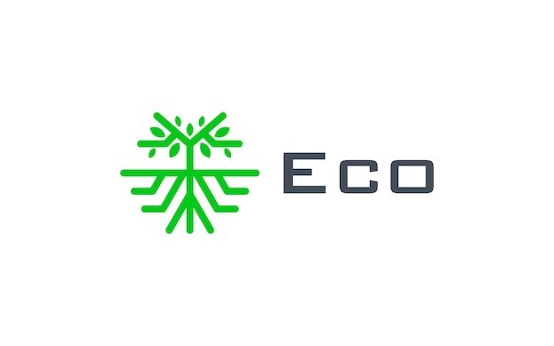 绿色生态书根系标志logo