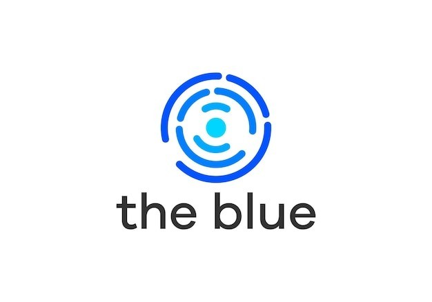 圆形蓝色科技标志logo