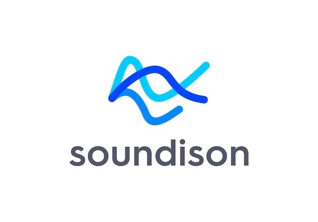 线条波纹标志logo