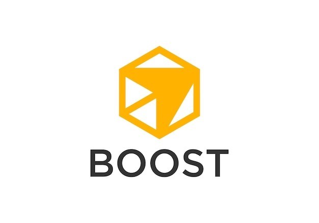 箭头六边形标志logo