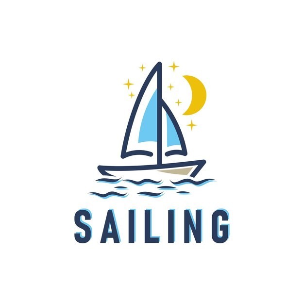 帆船航海标志logo