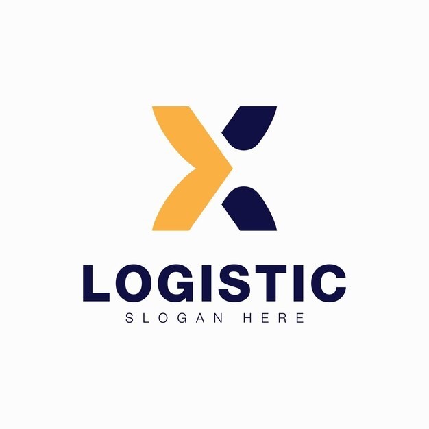 快递物流运输字母x标志logo