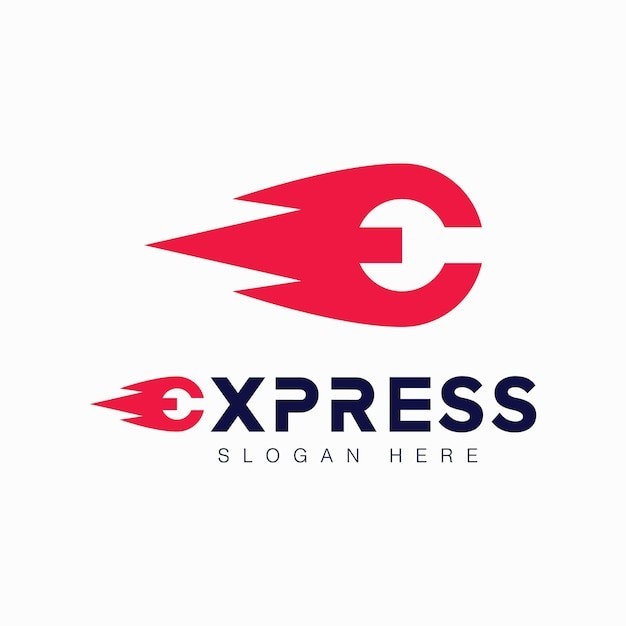 快递物流运输字母e标志logo