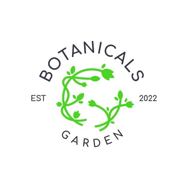 植物花朵标志logo