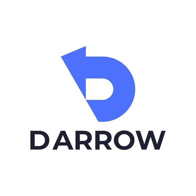 字母d箭头标志logo