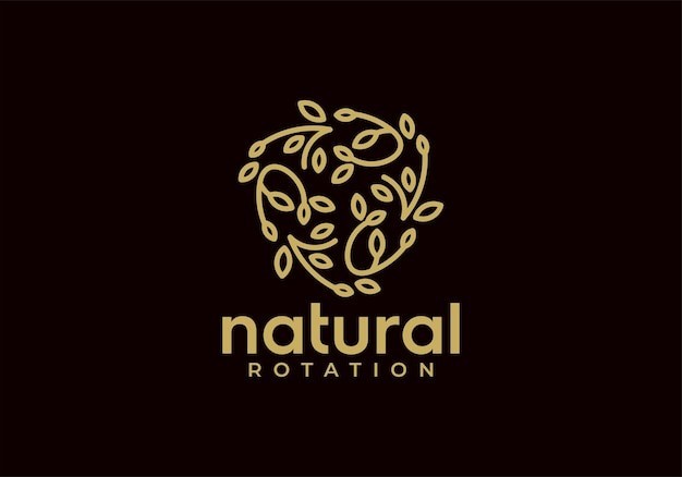 温泉养生美容spa植物标志logo