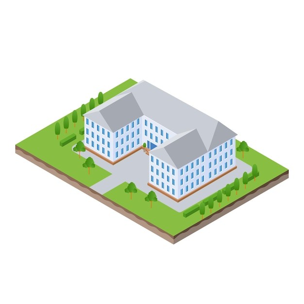 2.5d等距城市建筑大楼