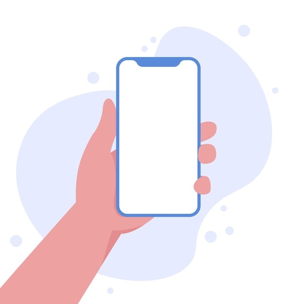 手持手机空白模板