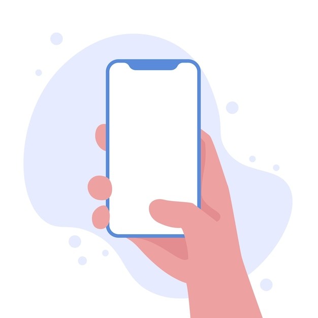 手持手机空白模板