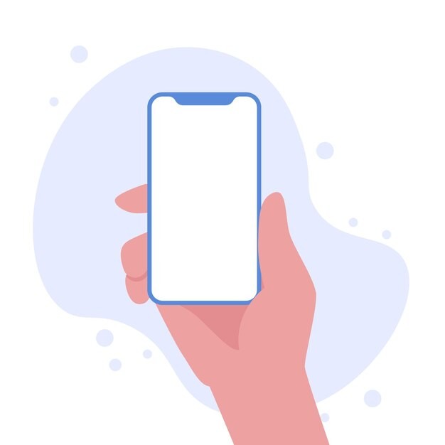 手持手机空白模板