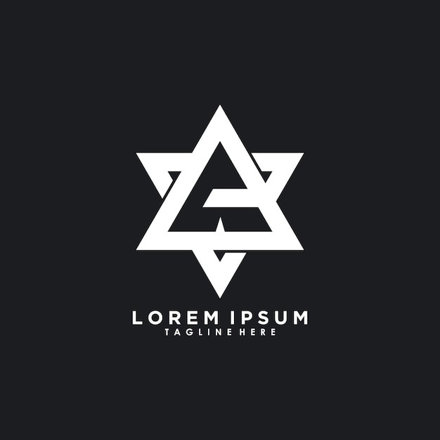 五角形字母a标志logo