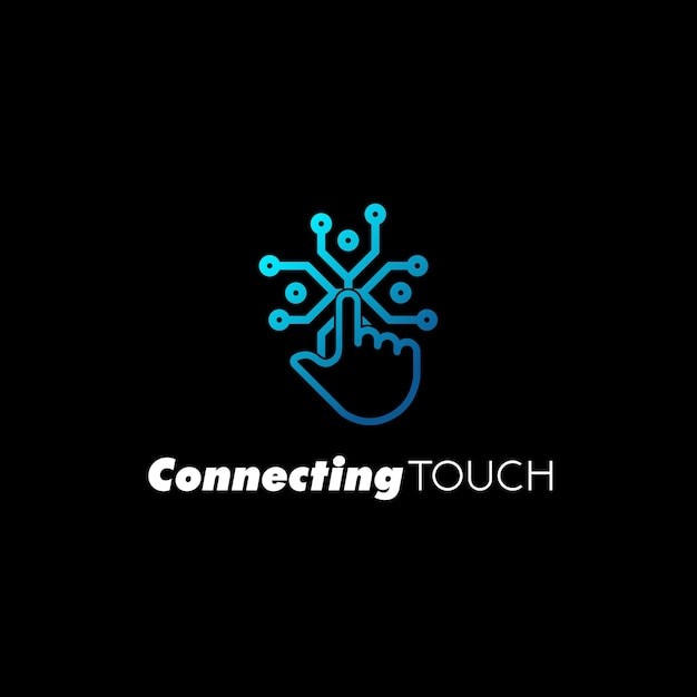 手指触摸科技标志logo