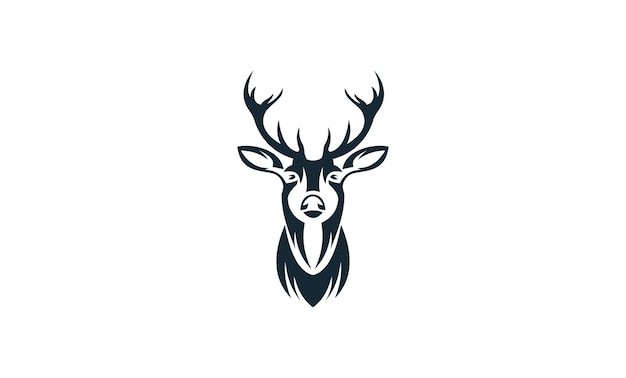 鹿角鹿头标志logo