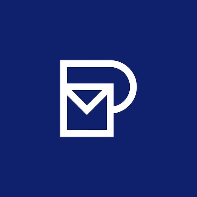 字母p信封标志logo
