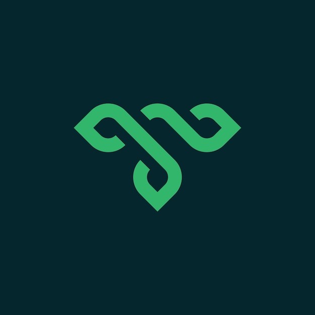 字母t叶子标志logo