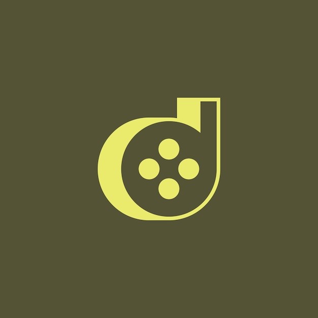 字母d胶卷标志logo