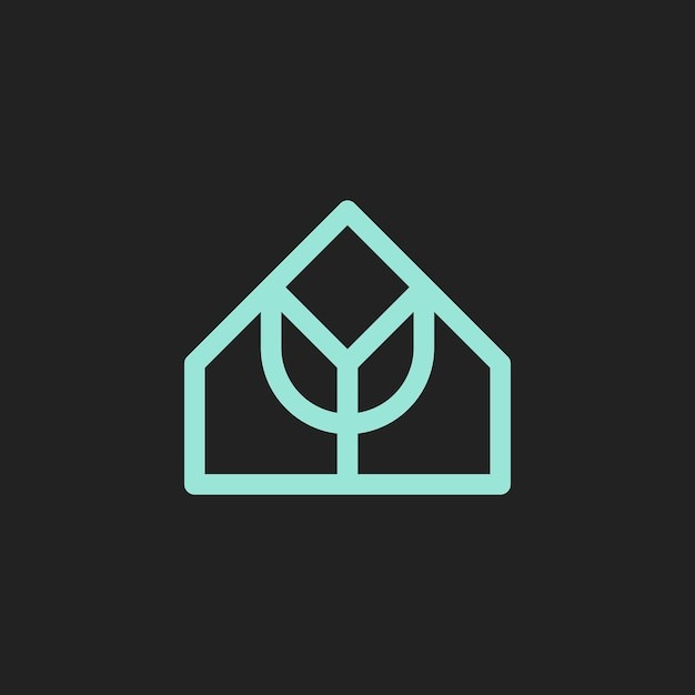 花朵房子房屋标志logo