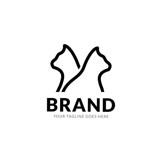 宠物医院宠物店动物猫标志logo