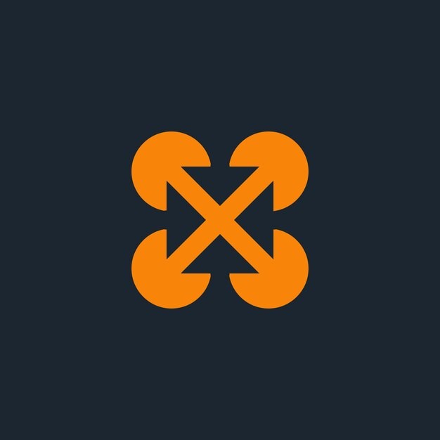 箭头聚合现代抽象标志logo