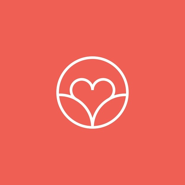 爱心圆形标志logo
