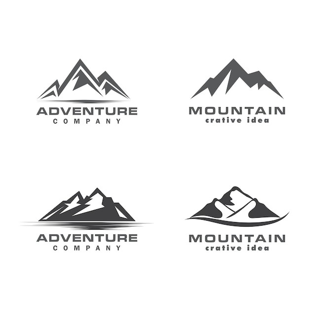 大山雪山户外登山旅游露营标志logo