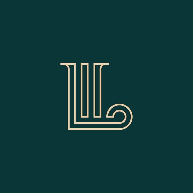 罗马柱字母l标志logo